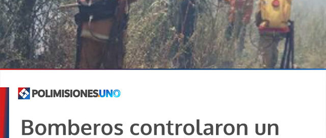 Bomberos controlaron un incendio forestal que afectó una hectárea en la capital provincial